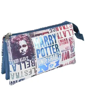 

CASE/PENCIL POUCH FLAT 3 COMPARTMENTS HARRY POTTER