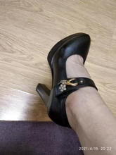 GKTINOO zapatos de cuero genuino de las mujeres del dedo del pie puntiagudo bombas Sapato femenino zapatos de tacón alto de moda negro zapatos de trabajo de talla grande 33-43