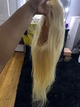 Remy-Peluca de cabello humano liso para mujer