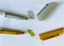 Bolígrafo de dibujo de resina epoxi dorado y plateado, 6 uds., rotulador de punta de hoja dorada, pintura acrílica, marcador permanente metálico