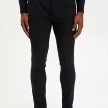 Дефакто мужские зимние Смарт повседневные длинные брюки мужские черные брюки мужские облегающие брюки мужские брюки со средней талией Trousers-M2176AZ19WN