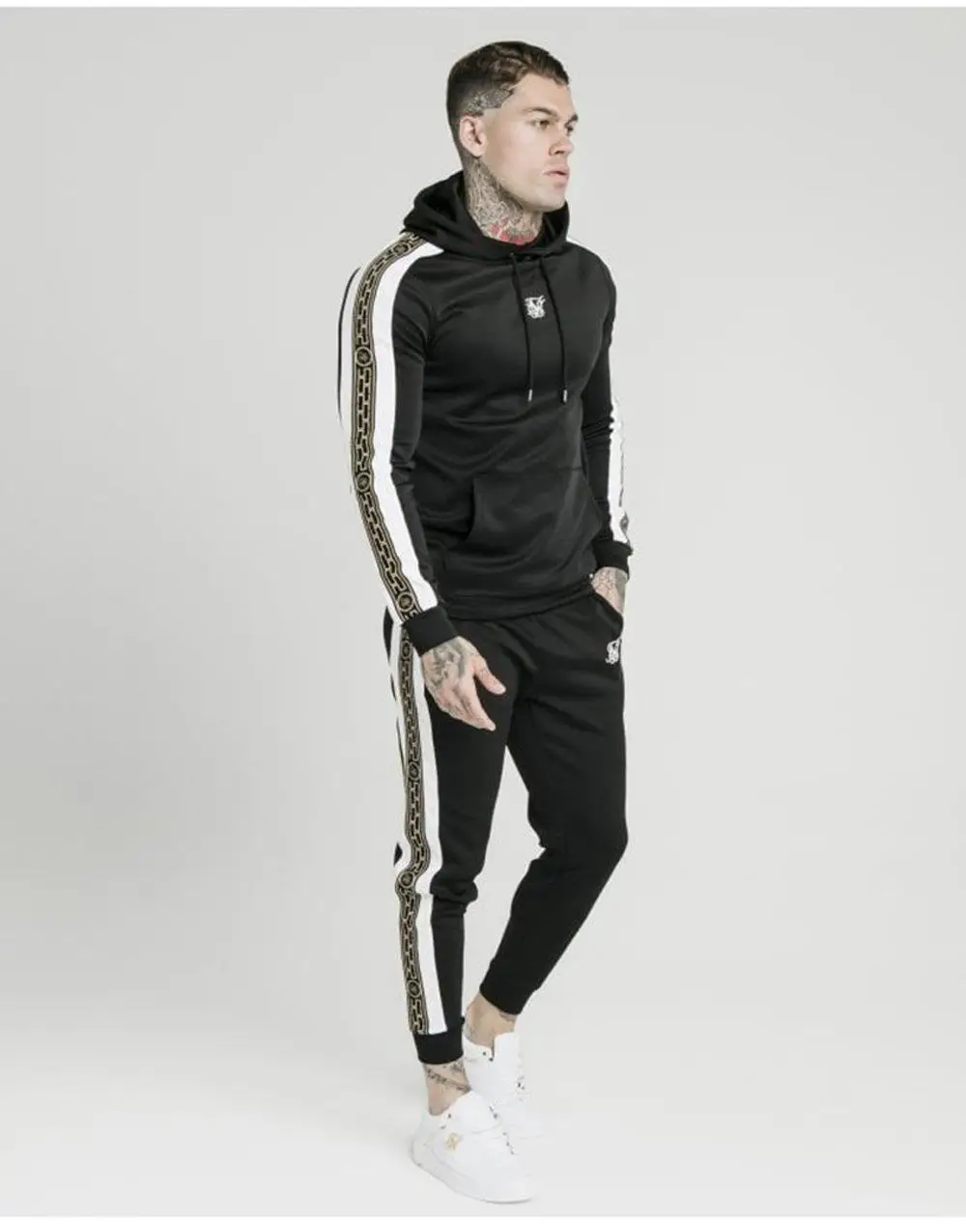 SikSilk спортивный костюм с панельным верхом