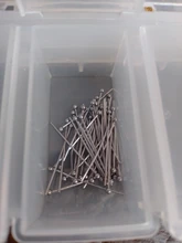 22 25 30mm 316 de acero inoxidable de oro bola plateada alfileres de cabeza fabricación de joyería 24-Calibre 50 unids/lote