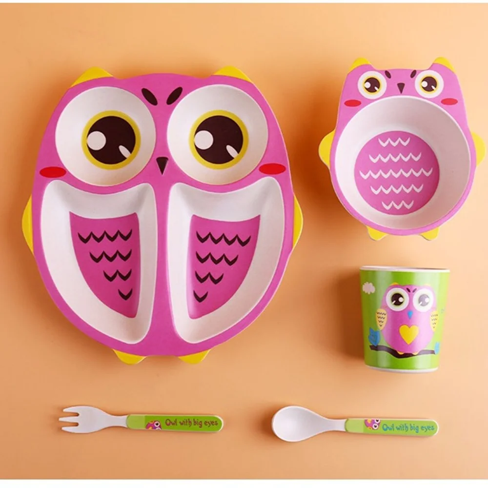 Bamboo cutlery set, table set for children 5in1, environmentally safe cutlery bamboo волокн