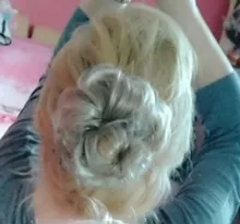 Bicicleta con sintético Flexible moño para el cabello rizado cabello moño elástico sucio ondulado Scrunchies abrigo de cola de caballo de pelo banda Exte