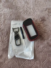 Funda para llave de coche A93 de cuero auténtico para Starline A93 A63 A36 A39 llavero con transmisor LCD y mando a distancia con alarma de coche bidireccional