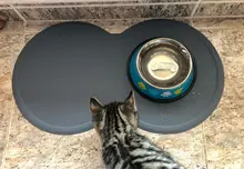 Alfombrilla de alimentación para perros y gatos, cuenco de silicona con forma de nube, accesorios para comida, 48x27cm