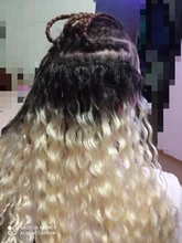Anjo Plus RYLAI-extensiones de pelo rizado mechones, pelo sintético, 300g, para cabeza completa, 26-30 pulgadas, negro, marrón, degradado