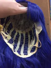 MSIWIGS-Peluca de pelo corto ondulado para mujer, pelo sintético Bob, púrpura, rojo, verde, marrón, azul y negro con explosión para niña