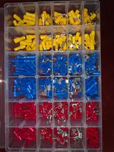 Ring Connector Ring-Fork-Set Lugs Rolled-Terminals-Kit Assorted Electrical-Wire Insulated-Cable
