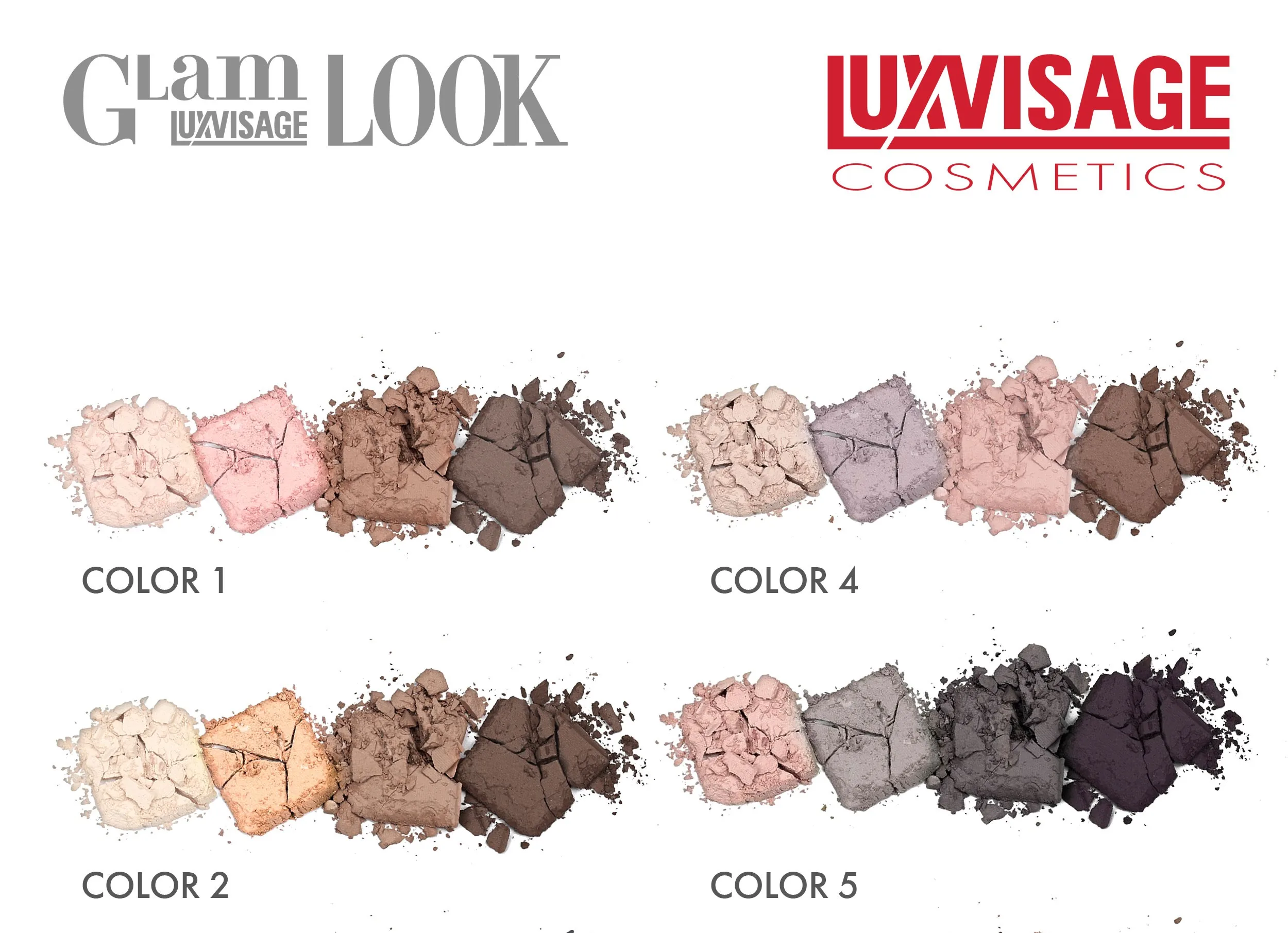 Eye shadow luxvisage glam look (4-color) 4G Matte Eye Shadow Powder Pigment Long Lasting Bright Eyeshadow Makeup Water-Resistant Beauty Make Eye shadow luxvisage glam look (4-color) 4G Matte Eye Shadow Powder Pigment Long Lasting Bright Eyeshadow Makeup Water-Resistant Beauty Make