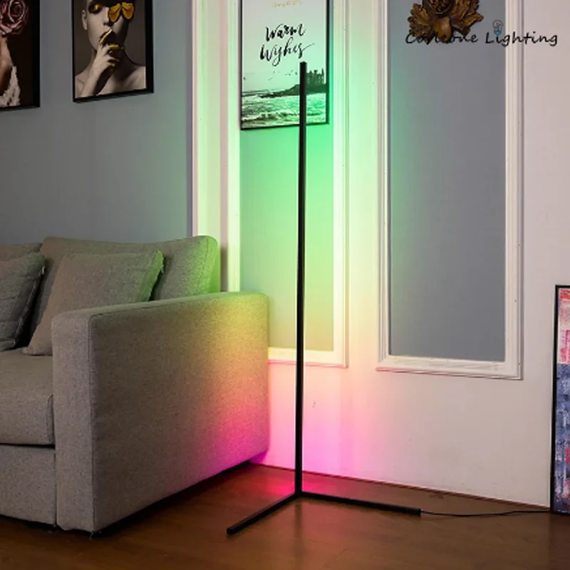 Современный угловой светодиодный торшер RGB к комнату угловой/угловая лампа LED