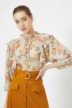 

Koton Women Orange Patterned Shirt 0 YAK68755PW