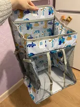 Organizador de almacenamiento de cama para bebé recién nacido, bolsa de almacenamiento colgante, organizador de Caddy para ropa de cama esencial para bebé, bolsa de almacenamiento de pañales