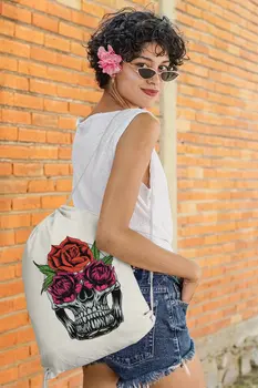 

Angemiel Bag Skull And Flower Cloth Backpack
