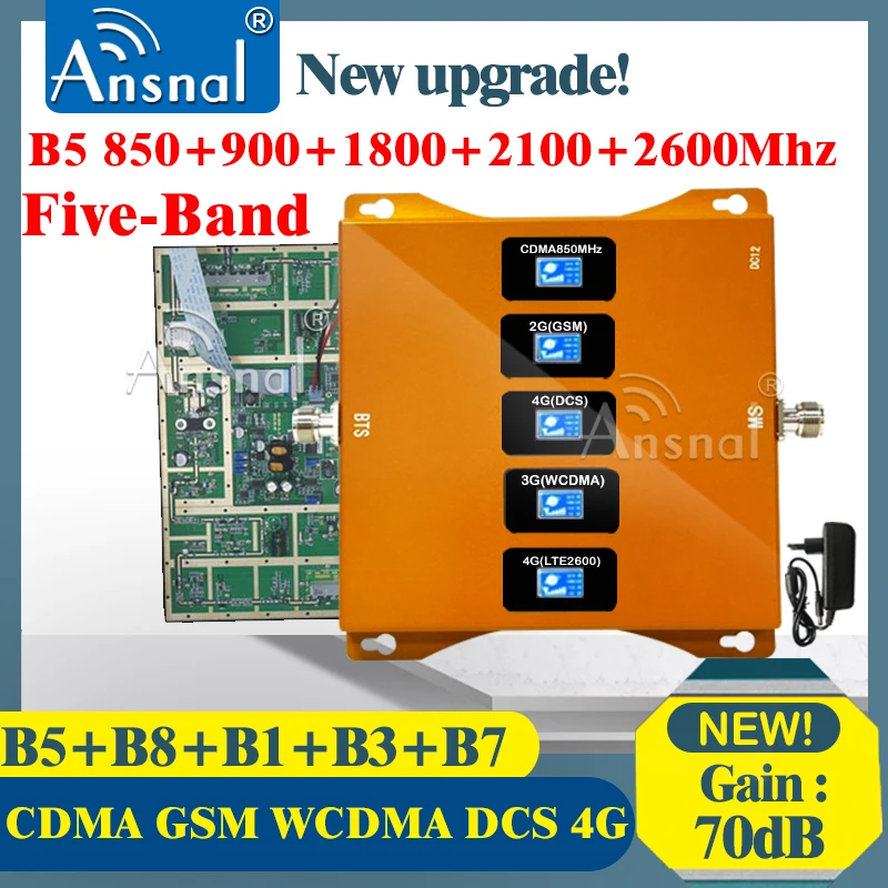 B5 850 900 1800 2100 2600Mhz Five-Band 4G Cellular