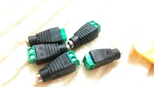 Adaptador de enchufe de corriente continua para cámaras de videovigilancia, 5,5mm x 2,1mm, macho hembra, para cinta de LED de único Color, 5050, 3528, 5060