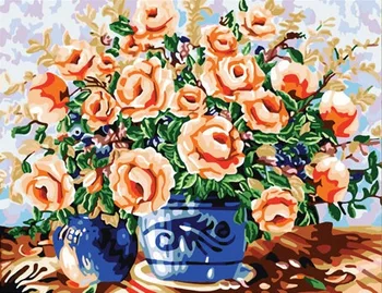 

Painting by Numbers Premium: vase of flowers II