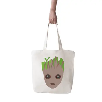 

Angemiel Bag Large Illustrations Groot-Head Shopping Beach Tote Bag