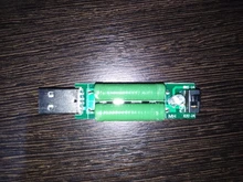 Mini resistencia de carga de descarga USB, 2A/1A con interruptor 1A, led verde, 2A, led rojo
