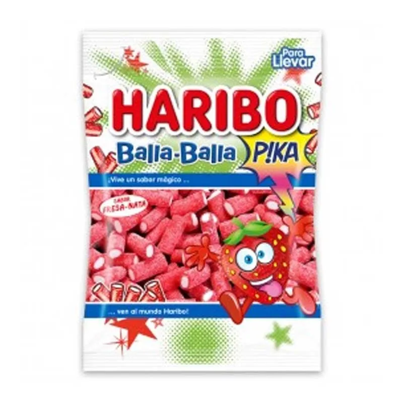 Haribo Balla Pika licorice cream-strawberry filling 100g. afbeelding