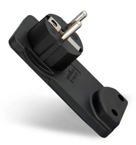 Fork-invisible electric. With ground. Black. 16A 250v universal 5565419 afbeelding