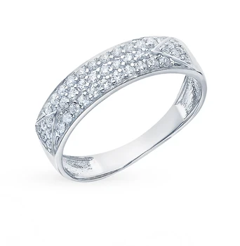 

Silver ring with cubic zirconia sunlight sample 925