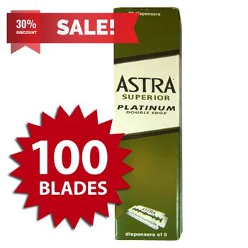 

100unit 100 Astra superior razor Razor Blade Double Sided double-edged safety shaving Astra Superior Platinum Green Double Edge