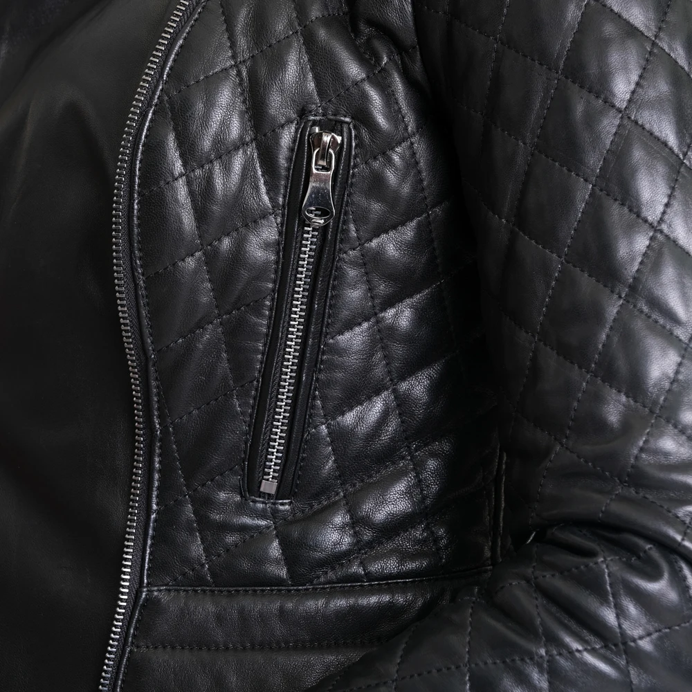 Zoramotti,Leather Jacket,Genuine Leather,Lambskin,Classic,quality,Natural Leather,Keeps,Warm