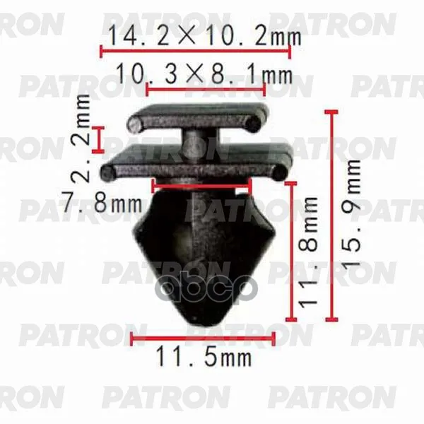 Клипса Пластмассовая Citroen Peugeot Применяемость: Молдинги PATRON арт. P37-0274 | Автомобили