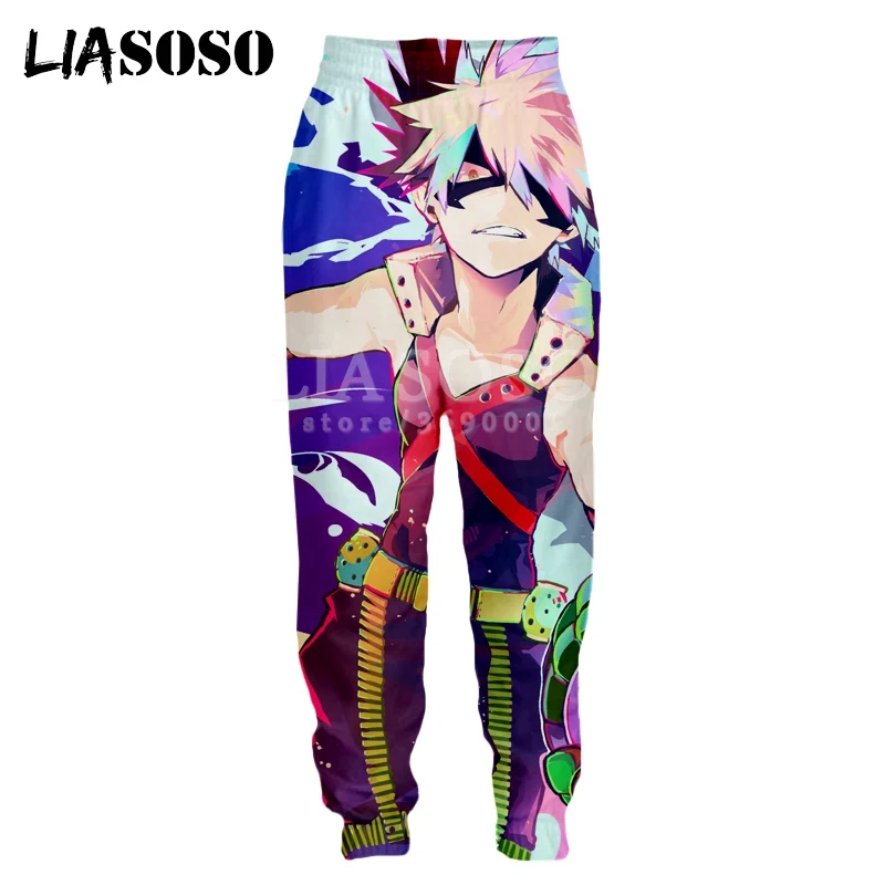 LIASOSO, хит, Harajuku, аниме, Boku, No Hero Academy, 3D принт, для мужчин и женщин, повседневные, хип-хоп, спортивные штаны, для бега, тренировочные штаны, G3133