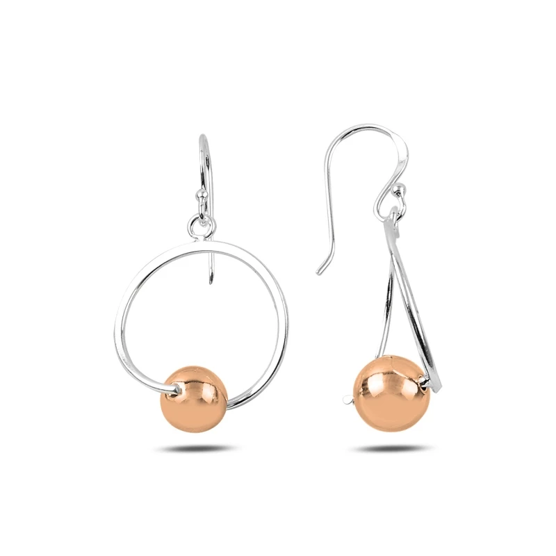 

Armagano Rose Gold Plated Dangle Ball Earrings