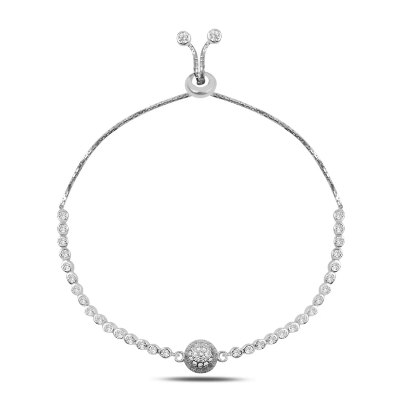 

Silver 925 Sterling Zircon Cubic Zirconia Watercourse Elevator Bracelet