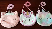 Bolso de hombro para niños y niñas, bandolera con diseño de unicornio y animales, monedero de moneda de llaves, Mini bolso de princesa