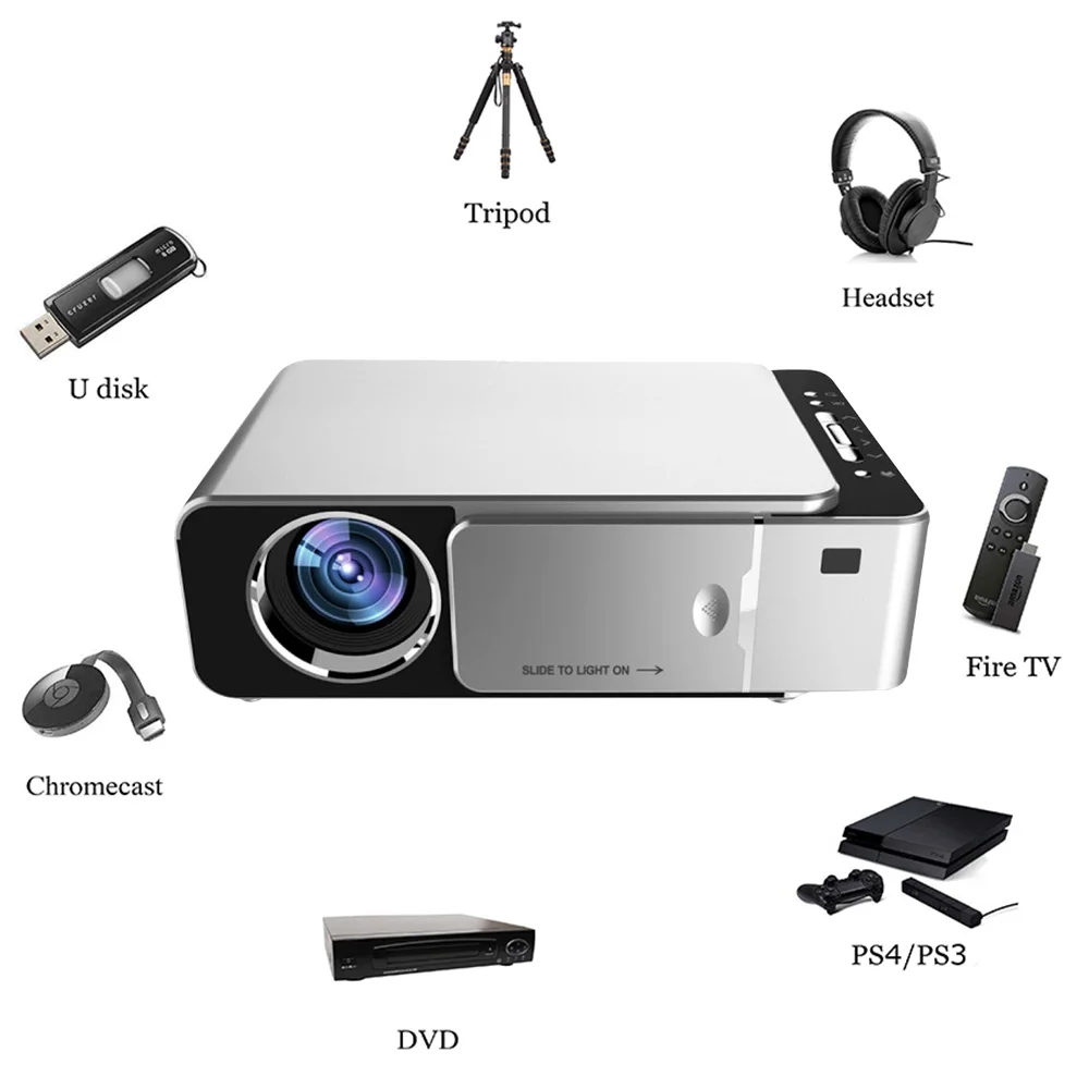 UNIC T6 светодиодный проектор 3200LM 1080P Full HD HDMI WIFI LCD домашний кинотеатр медиаплеер Android