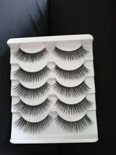 Pestañas postizas de visón de imitación, 5 pares, 3D, volumen Natural, largas, cruzadas, maquillaje de belleza extendido, Pestañas postizas