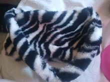 Bolso Vintage de invierno con patrón de cebra para mujer, bolsa inferior de hombro de felpa, bolso para el otoño, de piel suave y cálida