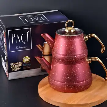 

GRANITE TEA TEA WITH METAL HANDLE | turkish tea | water heater | teapot | hot tea