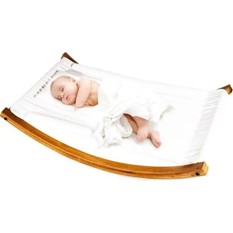 

Svava Wood Baby Main Lap, Rocking Cradle Unpainted, Raw Fabric Free Fast Shipping Made In Turkey