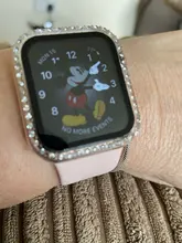 Funda de diamante + Protector de pantalla de vidrio templado para Apple Watch, cubierta de parachoques para iWatch SE Series 6 5 4 3, 38mm, 42mm, 40mm, 44mm