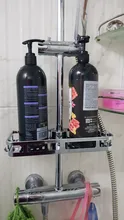 Shower Shelf Rack Lifting-Storage-Tray Bathroom-Accessories Plastic-Holder Rectangle