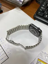 Correa de acero inoxidable para Apple Watch, banda de 44mm y 40mm para iWatch de 42mm/38mm, pulsera de Metal de mariposa para Apple watch serie 5 4 3 se 6