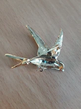 Wuli&Baby Enamel Flying Swallow Brooch Pins For Women Animal Bird Broche Jewelry Gift