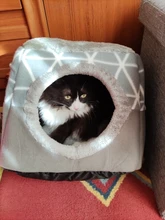 Cama para perros, gatos, cama blanda cama perrera casa cueva cama de saco para dormir Pad tienda mascotas invierno cálido y acogedor camas 2 tamaño L XL 2 colores