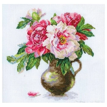 

2-21 set for embroidery Alice 'blooming garden: piony' 25*26 cm