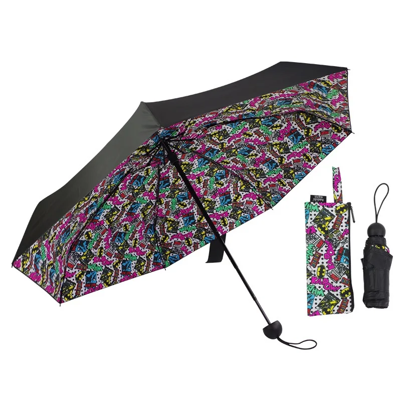 

Mini Folding Umbrella Black UV 99.9% Protection Coated Pocket Travel Women Small Sun Umbrellas Gifts