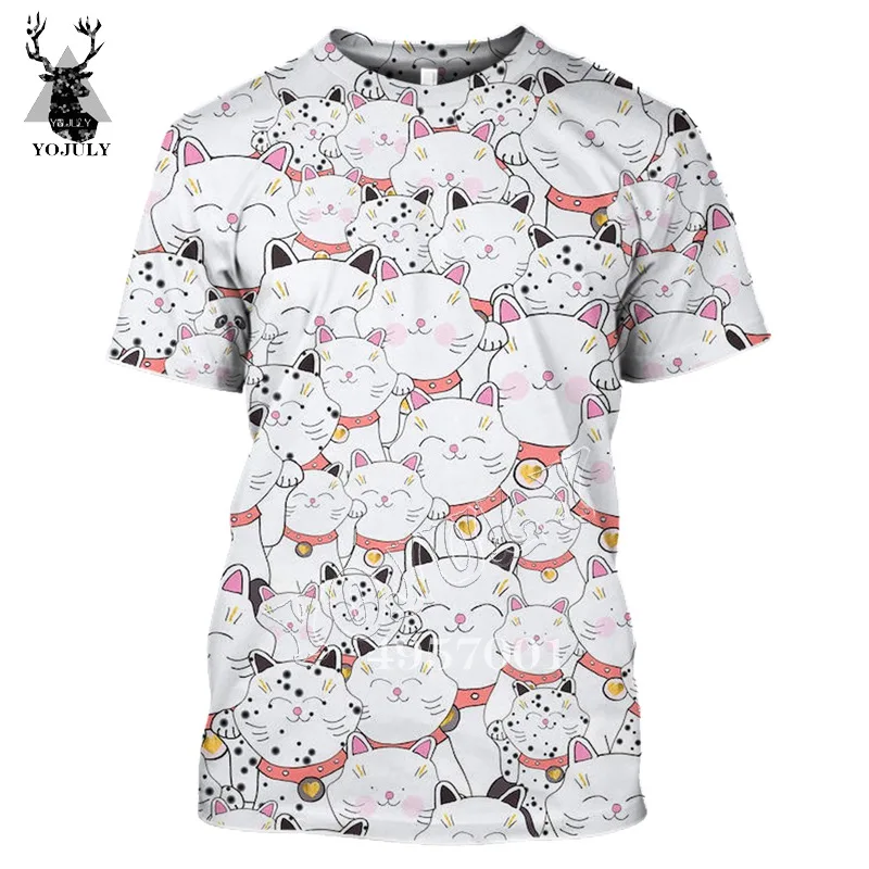 

YOJULY Child Baby Casual t shirts Anime cartoon Cat Funny 3D Print Harajuku T-shirt Unisex Sweatshirt/zip hoodie Hooded Y417