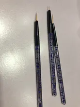 3 unids/set de línea de arte pintura bolígrafo Slim 3D acrílico consejos pinceles para Gel UV dibujo línea colorido diseño de malla herramientas de manicura de uñas