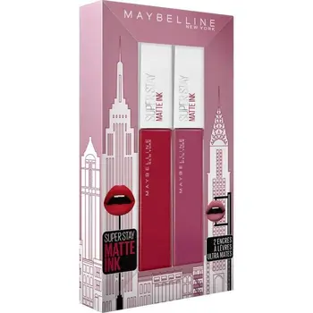 

GEMEY MAYBELLINE Box lipstick Superstay Matte 15 Lover + Superstay Matte 20 Pioneer