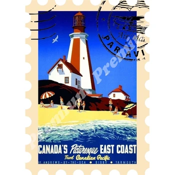 

Canada souvenir magnet vintage tourist poster